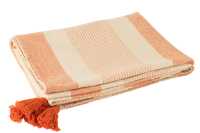 Throw Mik Cotton Beige/Orange