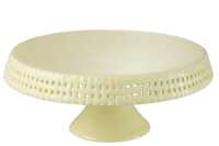 Cake Plate Ceramic Yellow Large