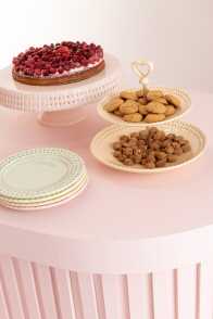 Plate Round Ceramic Pink