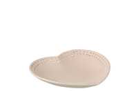 Plate Heart Shape Ceramic Pink