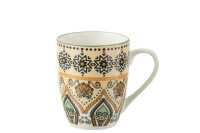 Mug Message Positif Porcelain Blanc / Or J-line