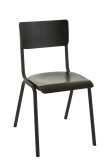 Silla Madera/Metal Negro