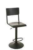 Silla De Bar Madera/Metal Negro