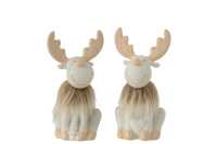 Reindeer Fur Poly Beige/White