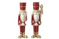 Nutcracker Resin White/Red Large