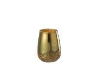 Teelichthalter Spiegel Gold Glas