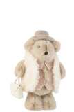 Orso Cravatta Borsa Tessuto Beige