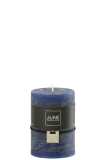 Cylinder Candle Dark Blue Medium