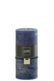 Cylinder Candle Dark Blue Large