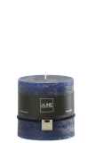 Bougie Cylindrique Bleu Fonce 64h