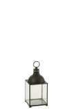 Lantern Hagrid Glass/Iron Black S