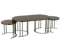 Set De 3 Table De Salon Oval