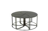 Set Of 6 Tables Tornado Gold