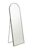Mirror On Foot Rounded Gl/Met Bl