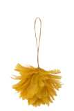 Boule Suspendue Plumes Jaune