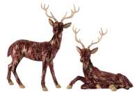 Set Of 2 Reindeer Standing/Lying