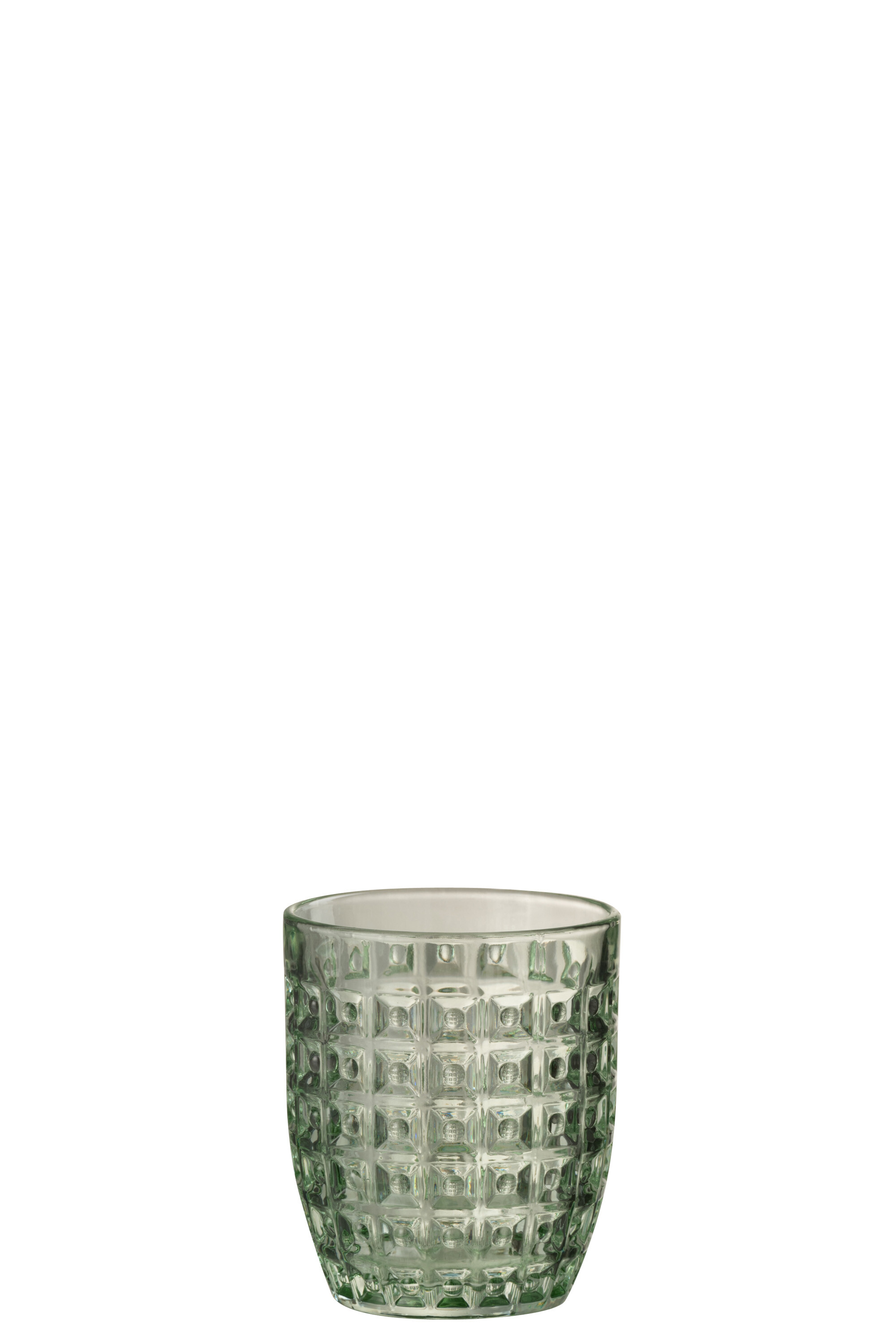 LINED DESIGN GLASS TUMBLER - Green