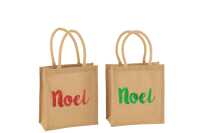 Tasche Weihnachten Sequin Jute