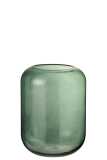 Vase Cylinder Glass Green Medium