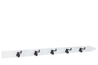 Coat Rack Ski 5 Hooks Wood White 