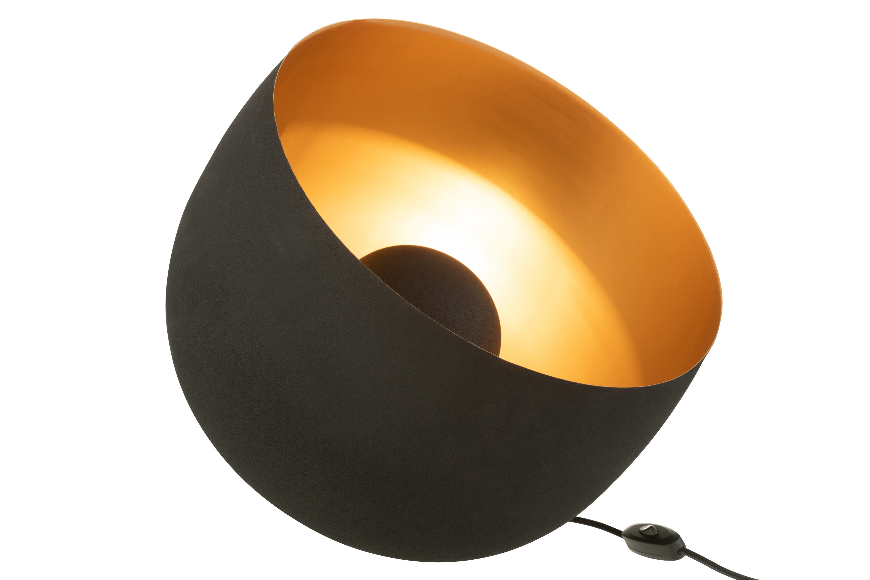 Lampe pied arrondi métal noir J-Line by Jolipa JL-85333- 35902