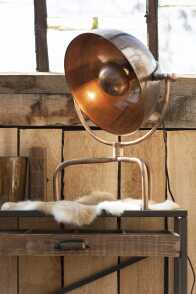 Table Lamp Antique On Foot Iron