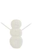 Figurine Snowman Wood White