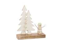 Decoration Snowman Tree Wood