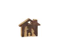 Creche Maison Bois Marron/Naturel