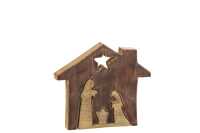 Creche Maison Bois Marron/Naturel