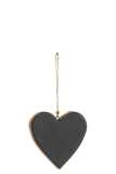 Hanger Heart Wood Black Large
