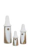 Set Of 3 Gnomes Mushrooms Wood