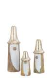 Set Of 3 Gnomes Mushrooms Wood