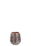 Candle Holder Ali Glass Brown