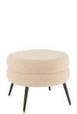 Pouf Rond Metal Pieds Bouclé Chaud