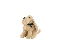 Deurstop Hond Streep Textiel Beige