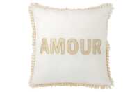 Kussen Amour Textiel Wit/Goud