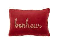 Cushion Bonheur Textile Red/Gold