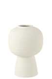 Vase Lanterne Argile Blanc Medium