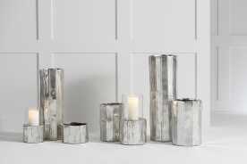 Candleholder Ary Clay Silver Small