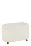 Pouf Rangement Teddy Poly Blanc