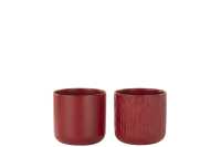 Flowerpot Gen Ceramic Red Medium