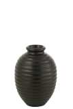 Flower Pot Oval Terracotta Black