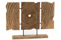 Triptyque Sculpte Sur Socle Bois