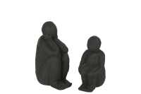 Set 2 Figurines Assis Sable