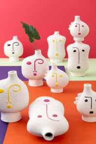 Set 3 Vases Visage Abstrait