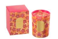 Scented Candle Flowers Orange/Red