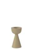 Candle Holder Cone Aluminium Ivory