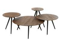 Set De 4 Tables Rondes Teck