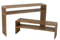 Set De 2 Console Avec Etagere Teck